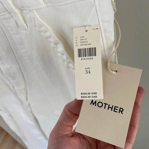 MOTHER The Private Double Pocket Skimp Jeans Straight Leg Cargo - Size 34 - NWT - Picture 5 of 15